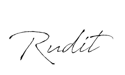 Make a beautiful signature design for name Rudit. With this signature (Antro_Vectra) style, you can create a handwritten signature for free. Rudit signature style 6 images and pictures png