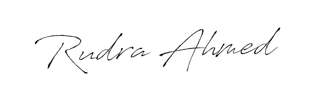 Make a beautiful signature design for name Rudra Ahmed. With this signature (Antro_Vectra) style, you can create a handwritten signature for free. Rudra Ahmed signature style 6 images and pictures png