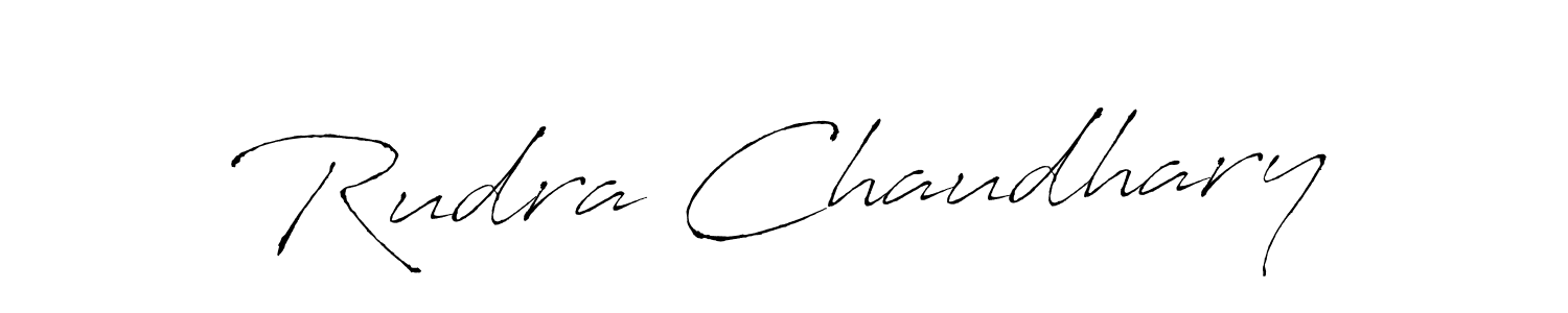 Make a beautiful signature design for name Rudra Chaudhary. With this signature (Antro_Vectra) style, you can create a handwritten signature for free. Rudra Chaudhary signature style 6 images and pictures png
