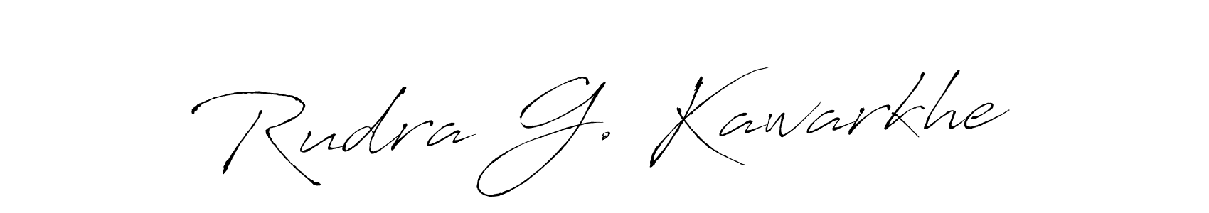 Design your own signature with our free online signature maker. With this signature software, you can create a handwritten (Antro_Vectra) signature for name Rudra G. Kawarkhe. Rudra G. Kawarkhe signature style 6 images and pictures png