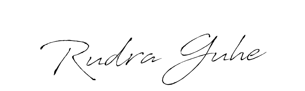 Similarly Antro_Vectra is the best handwritten signature design. Signature creator online .You can use it as an online autograph creator for name Rudra Guhe. Rudra Guhe signature style 6 images and pictures png