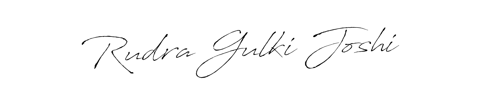 How to make Rudra Gulki Joshi name signature. Use Antro_Vectra style for creating short signs online. This is the latest handwritten sign. Rudra Gulki Joshi signature style 6 images and pictures png