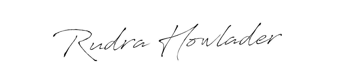 Make a beautiful signature design for name Rudra Howlader. With this signature (Antro_Vectra) style, you can create a handwritten signature for free. Rudra Howlader signature style 6 images and pictures png