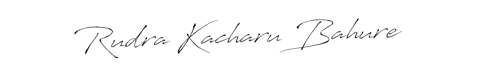 The best way (Antro_Vectra) to make a short signature is to pick only two or three words in your name. The name Rudra Kacharu Bahure include a total of six letters. For converting this name. Rudra Kacharu Bahure signature style 6 images and pictures png