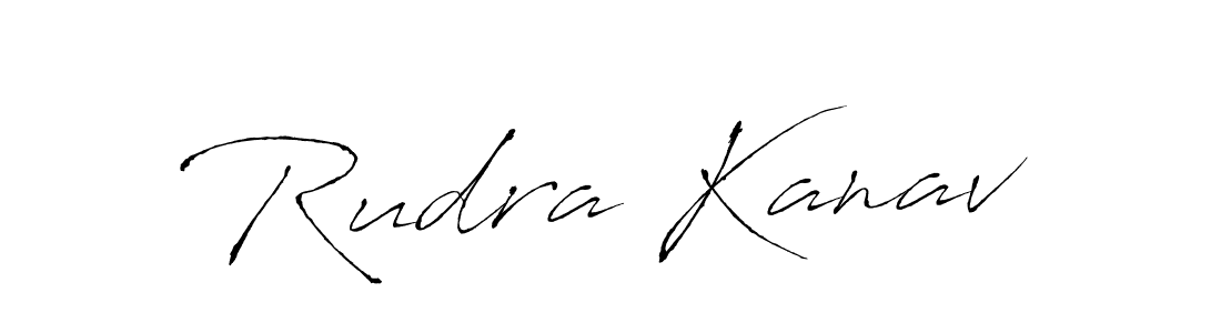 Make a beautiful signature design for name Rudra Kanav. With this signature (Antro_Vectra) style, you can create a handwritten signature for free. Rudra Kanav signature style 6 images and pictures png