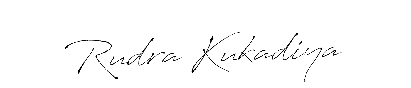 Design your own signature with our free online signature maker. With this signature software, you can create a handwritten (Antro_Vectra) signature for name Rudra Kukadiya. Rudra Kukadiya signature style 6 images and pictures png