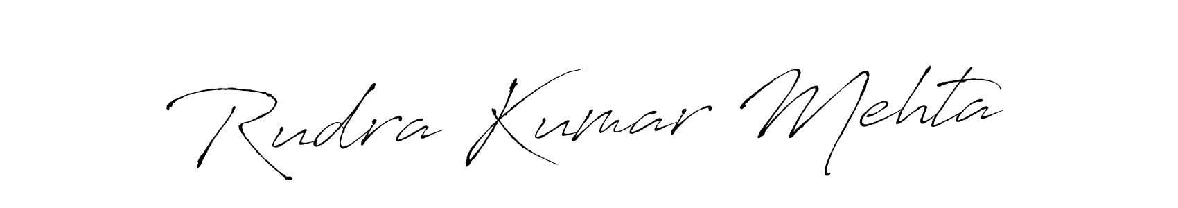 Create a beautiful signature design for name Rudra Kumar Mehta. With this signature (Antro_Vectra) fonts, you can make a handwritten signature for free. Rudra Kumar Mehta signature style 6 images and pictures png