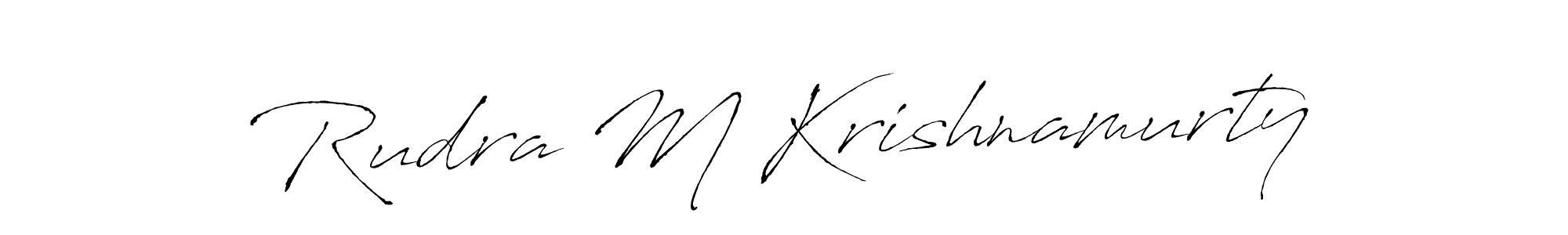 if you are searching for the best signature style for your name Rudra M Krishnamurty. so please give up your signature search. here we have designed multiple signature styles  using Antro_Vectra. Rudra M Krishnamurty signature style 6 images and pictures png