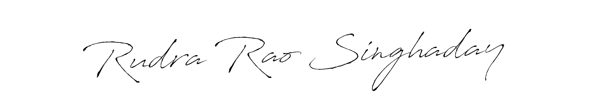 Also we have Rudra Rao Singhaday name is the best signature style. Create professional handwritten signature collection using Antro_Vectra autograph style. Rudra Rao Singhaday signature style 6 images and pictures png