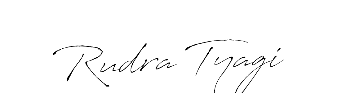 The best way (Antro_Vectra) to make a short signature is to pick only two or three words in your name. The name Rudra Tyagi include a total of six letters. For converting this name. Rudra Tyagi signature style 6 images and pictures png