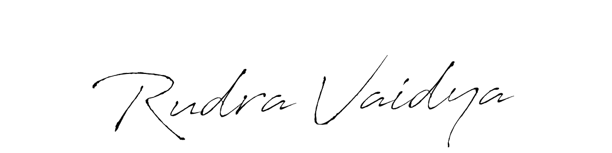 Use a signature maker to create a handwritten signature online. With this signature software, you can design (Antro_Vectra) your own signature for name Rudra Vaidya. Rudra Vaidya signature style 6 images and pictures png