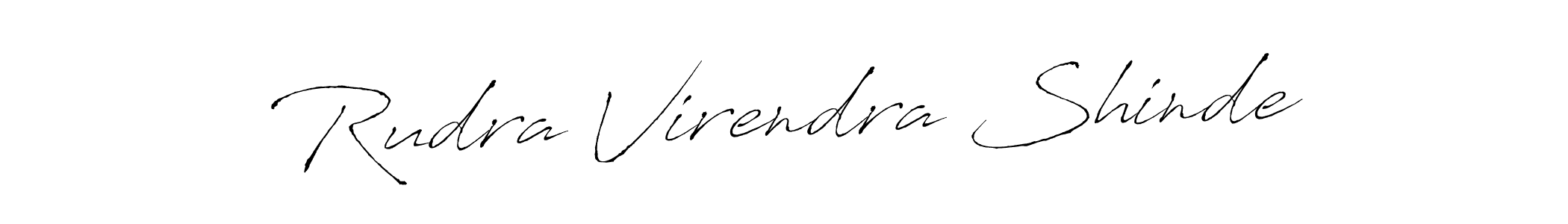Create a beautiful signature design for name Rudra Virendra Shinde. With this signature (Antro_Vectra) fonts, you can make a handwritten signature for free. Rudra Virendra Shinde signature style 6 images and pictures png