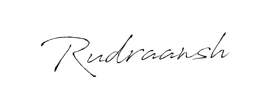 Create a beautiful signature design for name Rudraansh. With this signature (Antro_Vectra) fonts, you can make a handwritten signature for free. Rudraansh signature style 6 images and pictures png