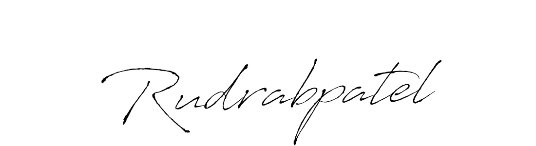 How to make Rudrabpatel name signature. Use Antro_Vectra style for creating short signs online. This is the latest handwritten sign. Rudrabpatel signature style 6 images and pictures png
