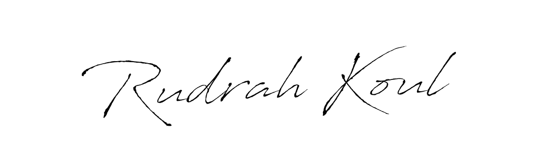 Rudrah Koul stylish signature style. Best Handwritten Sign (Antro_Vectra) for my name. Handwritten Signature Collection Ideas for my name Rudrah Koul. Rudrah Koul signature style 6 images and pictures png