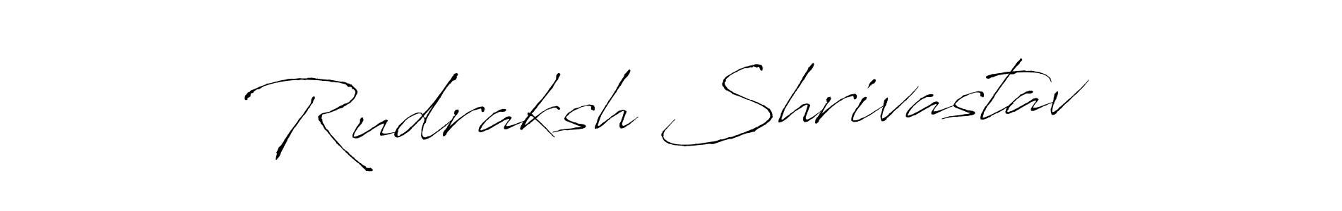 Antro_Vectra is a professional signature style that is perfect for those who want to add a touch of class to their signature. It is also a great choice for those who want to make their signature more unique. Get Rudraksh Shrivastav name to fancy signature for free. Rudraksh Shrivastav signature style 6 images and pictures png