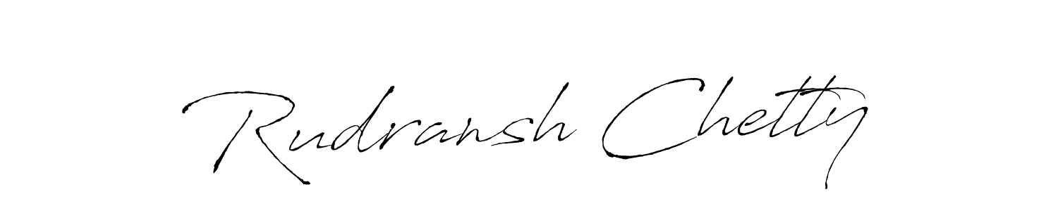 Create a beautiful signature design for name Rudransh Chetty. With this signature (Antro_Vectra) fonts, you can make a handwritten signature for free. Rudransh Chetty signature style 6 images and pictures png