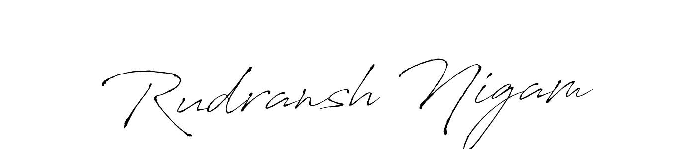 Rudransh Nigam stylish signature style. Best Handwritten Sign (Antro_Vectra) for my name. Handwritten Signature Collection Ideas for my name Rudransh Nigam. Rudransh Nigam signature style 6 images and pictures png