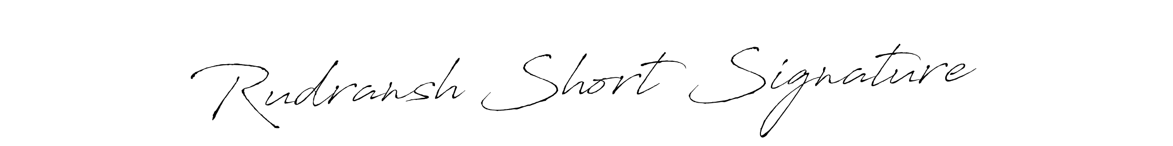 Create a beautiful signature design for name Rudransh Short Signature. With this signature (Antro_Vectra) fonts, you can make a handwritten signature for free. Rudransh Short Signature signature style 6 images and pictures png