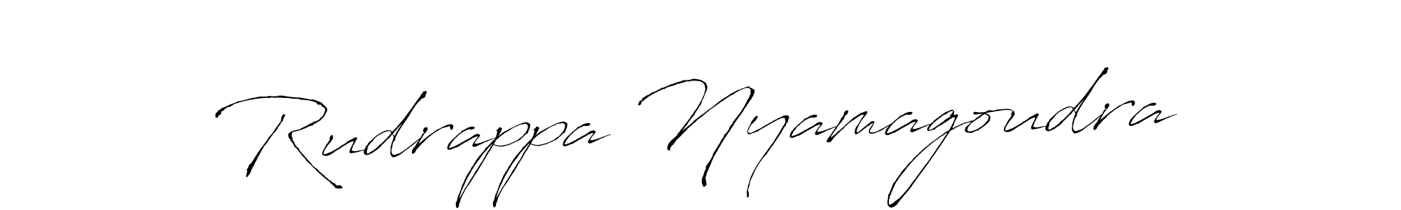 The best way (Antro_Vectra) to make a short signature is to pick only two or three words in your name. The name Rudrappa Nyamagoudra include a total of six letters. For converting this name. Rudrappa Nyamagoudra signature style 6 images and pictures png