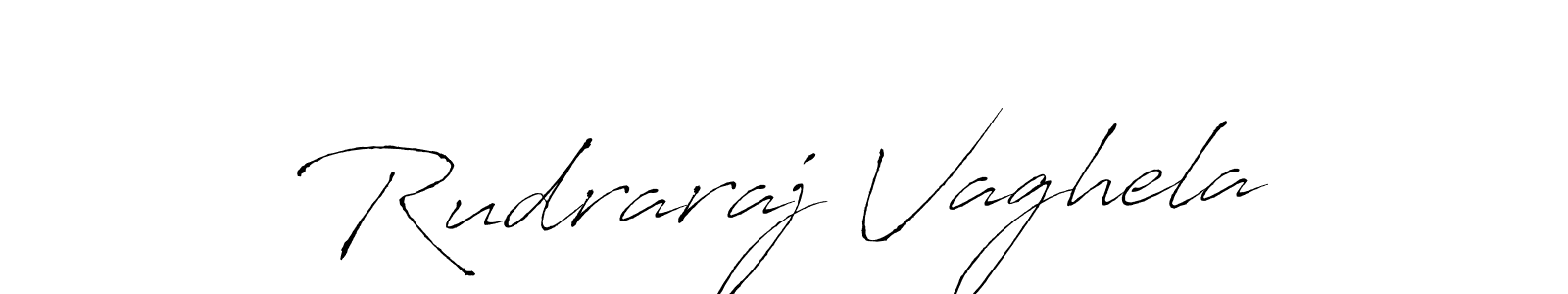 Use a signature maker to create a handwritten signature online. With this signature software, you can design (Antro_Vectra) your own signature for name Rudraraj Vaghela. Rudraraj Vaghela signature style 6 images and pictures png