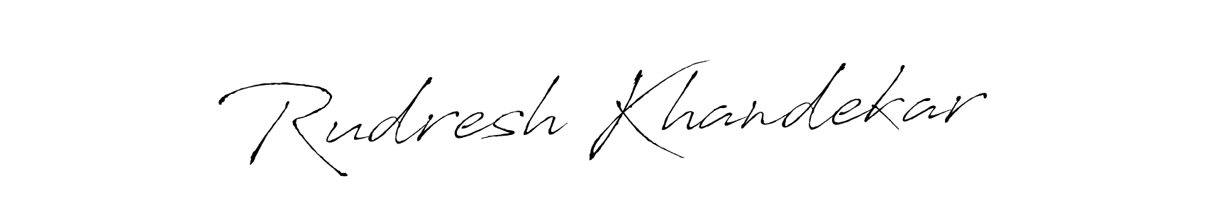 Create a beautiful signature design for name Rudresh Khandekar. With this signature (Antro_Vectra) fonts, you can make a handwritten signature for free. Rudresh Khandekar signature style 6 images and pictures png
