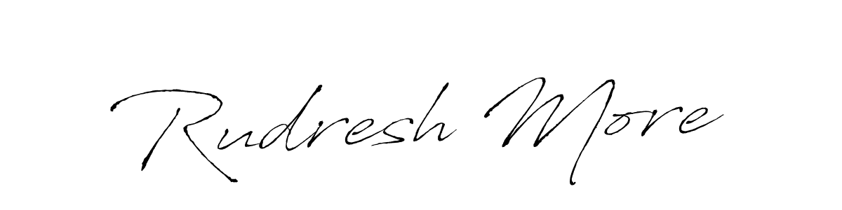 The best way (Antro_Vectra) to make a short signature is to pick only two or three words in your name. The name Rudresh More include a total of six letters. For converting this name. Rudresh More signature style 6 images and pictures png