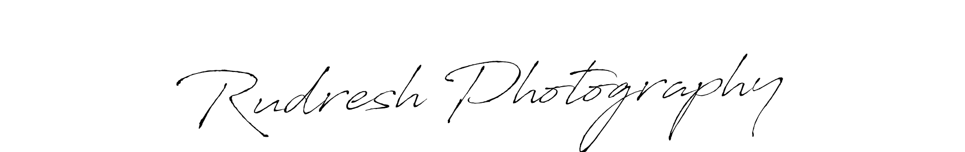 How to make Rudresh Photography name signature. Use Antro_Vectra style for creating short signs online. This is the latest handwritten sign. Rudresh Photography signature style 6 images and pictures png