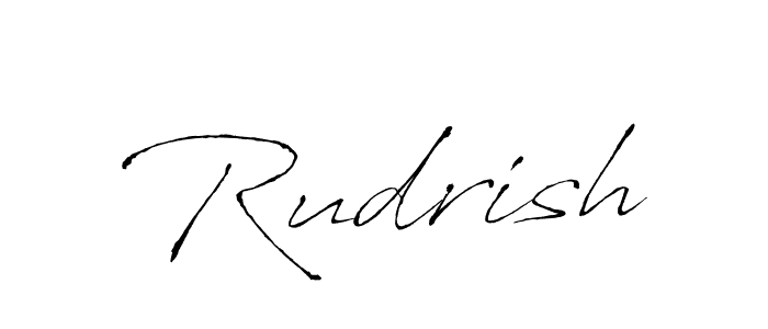 Make a beautiful signature design for name Rudrish. With this signature (Antro_Vectra) style, you can create a handwritten signature for free. Rudrish signature style 6 images and pictures png
