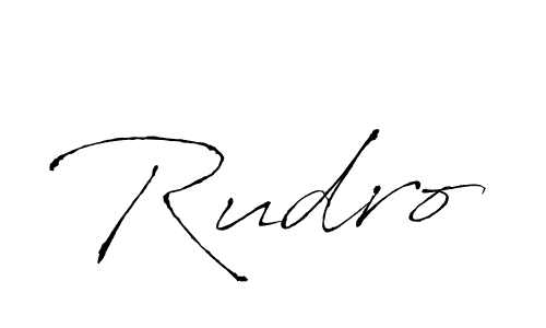 How to make Rudro name signature. Use Antro_Vectra style for creating short signs online. This is the latest handwritten sign. Rudro signature style 6 images and pictures png