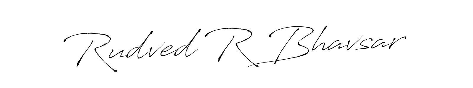 How to make Rudved R Bhavsar signature? Antro_Vectra is a professional autograph style. Create handwritten signature for Rudved R Bhavsar name. Rudved R Bhavsar signature style 6 images and pictures png