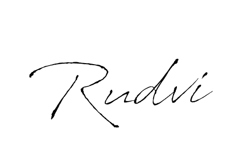 Design your own signature with our free online signature maker. With this signature software, you can create a handwritten (Antro_Vectra) signature for name Rudvi. Rudvi signature style 6 images and pictures png