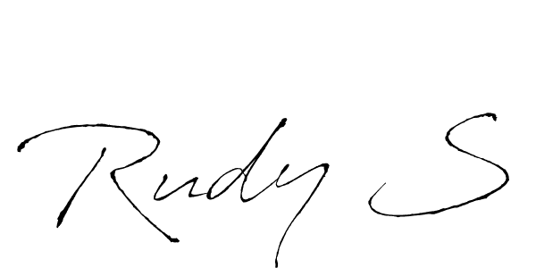 Make a beautiful signature design for name Rudy S. With this signature (Antro_Vectra) style, you can create a handwritten signature for free. Rudy S signature style 6 images and pictures png