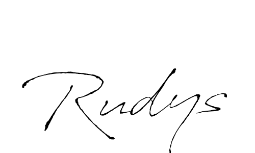 Make a beautiful signature design for name Rudys. With this signature (Antro_Vectra) style, you can create a handwritten signature for free. Rudys signature style 6 images and pictures png