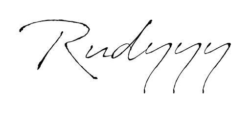 Rudyyy stylish signature style. Best Handwritten Sign (Antro_Vectra) for my name. Handwritten Signature Collection Ideas for my name Rudyyy. Rudyyy signature style 6 images and pictures png