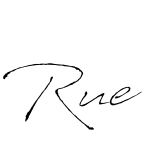 Make a beautiful signature design for name Rue. With this signature (Antro_Vectra) style, you can create a handwritten signature for free. Rue signature style 6 images and pictures png