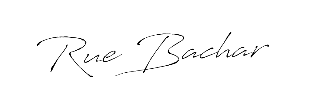 Also You can easily find your signature by using the search form. We will create Rue Bachar name handwritten signature images for you free of cost using Antro_Vectra sign style. Rue Bachar signature style 6 images and pictures png