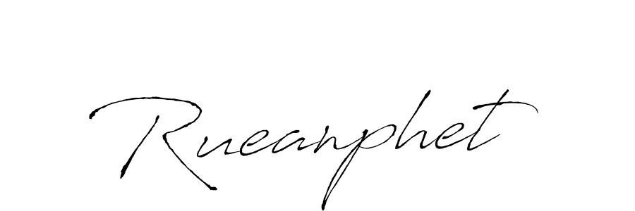 The best way (Antro_Vectra) to make a short signature is to pick only two or three words in your name. The name Rueanphet include a total of six letters. For converting this name. Rueanphet signature style 6 images and pictures png