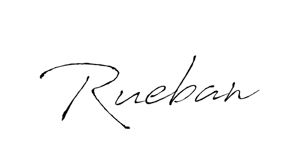 Design your own signature with our free online signature maker. With this signature software, you can create a handwritten (Antro_Vectra) signature for name Rueban. Rueban signature style 6 images and pictures png