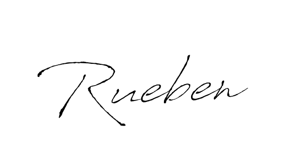 Use a signature maker to create a handwritten signature online. With this signature software, you can design (Antro_Vectra) your own signature for name Rueben. Rueben signature style 6 images and pictures png