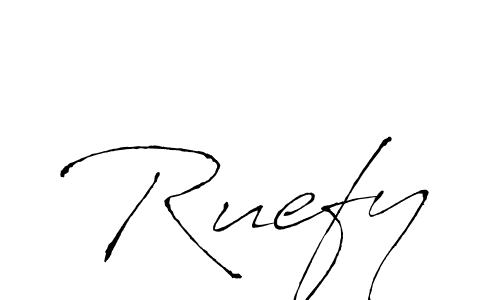 Antro_Vectra is a professional signature style that is perfect for those who want to add a touch of class to their signature. It is also a great choice for those who want to make their signature more unique. Get Ruefy name to fancy signature for free. Ruefy signature style 6 images and pictures png