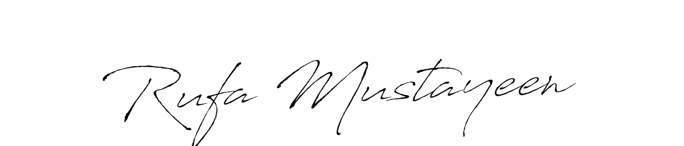 How to make Rufa Mustayeen signature? Antro_Vectra is a professional autograph style. Create handwritten signature for Rufa Mustayeen name. Rufa Mustayeen signature style 6 images and pictures png