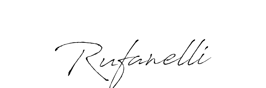 Rufanelli stylish signature style. Best Handwritten Sign (Antro_Vectra) for my name. Handwritten Signature Collection Ideas for my name Rufanelli. Rufanelli signature style 6 images and pictures png