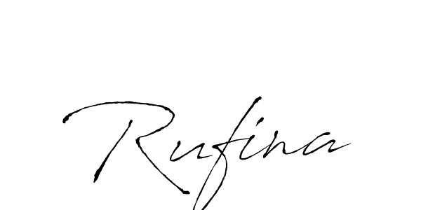 Antro_Vectra is a professional signature style that is perfect for those who want to add a touch of class to their signature. It is also a great choice for those who want to make their signature more unique. Get Rufina name to fancy signature for free. Rufina signature style 6 images and pictures png