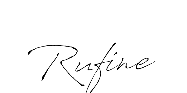 Design your own signature with our free online signature maker. With this signature software, you can create a handwritten (Antro_Vectra) signature for name Rufine. Rufine signature style 6 images and pictures png