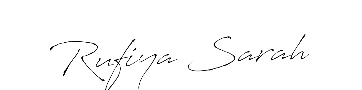 Rufiya Sarah stylish signature style. Best Handwritten Sign (Antro_Vectra) for my name. Handwritten Signature Collection Ideas for my name Rufiya Sarah. Rufiya Sarah signature style 6 images and pictures png