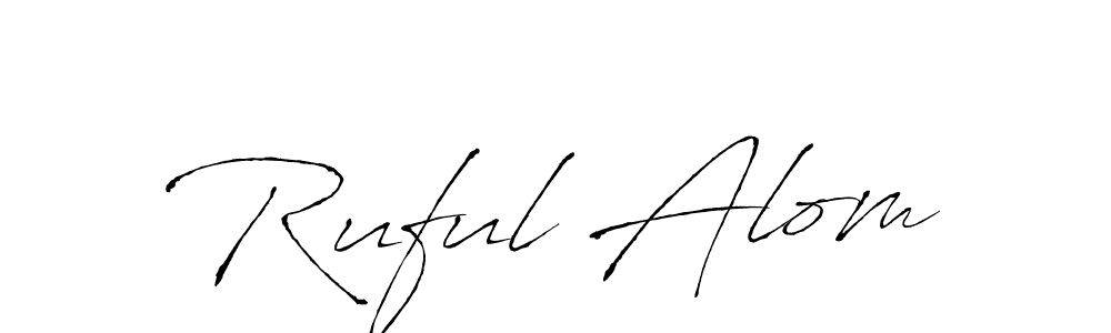 Make a beautiful signature design for name Ruful Alom. With this signature (Antro_Vectra) style, you can create a handwritten signature for free. Ruful Alom signature style 6 images and pictures png