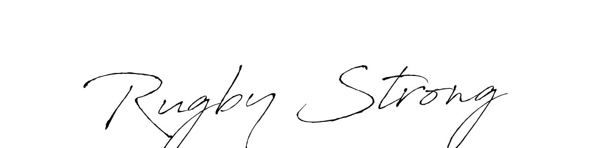 Create a beautiful signature design for name Rugby Strong. With this signature (Antro_Vectra) fonts, you can make a handwritten signature for free. Rugby Strong signature style 6 images and pictures png