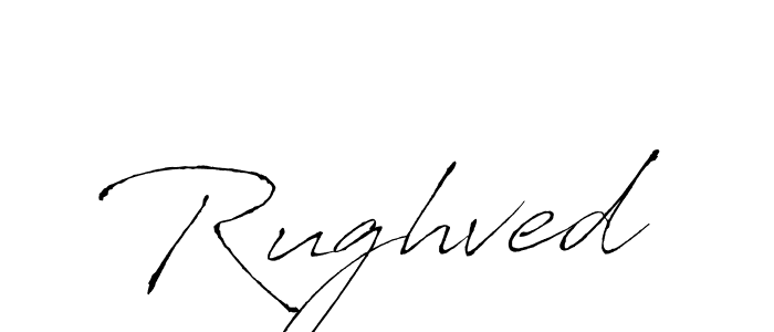 Make a beautiful signature design for name Rughved. With this signature (Antro_Vectra) style, you can create a handwritten signature for free. Rughved signature style 6 images and pictures png