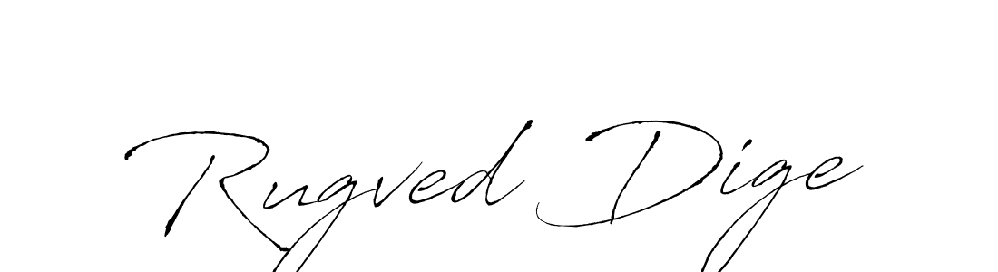 You should practise on your own different ways (Antro_Vectra) to write your name (Rugved Dige) in signature. don't let someone else do it for you. Rugved Dige signature style 6 images and pictures png